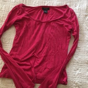 Pink long sleeve T-shirt